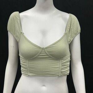 Princess Polly Karla‎ Crop top, size 4, sage green Corset Summer